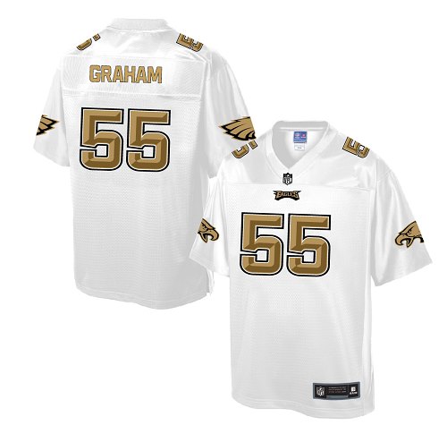 Men's Game Brandon Graham Nike Jersey White - #55 Pro Line Fashion NFL Philadelphia Eagles